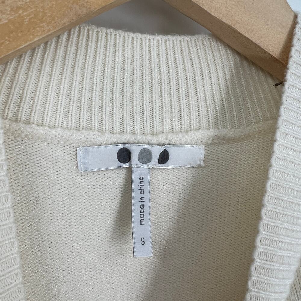 Three Dots Sleeveless Knit Sweater Vest Cream Minimalist Size Small - Picture 4 of 7